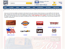 Tablet Screenshot of denimexpress.com